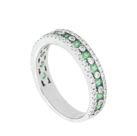 Ring Golay Woman in White Gold Smeraldo AFMG004WDISM